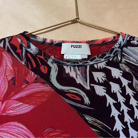 Fuzzi Jean Paul Gaultier Patchwork Mesh Top Long Sleeve Y2K Indie Sleaze Size XS - Picture 4 of 11